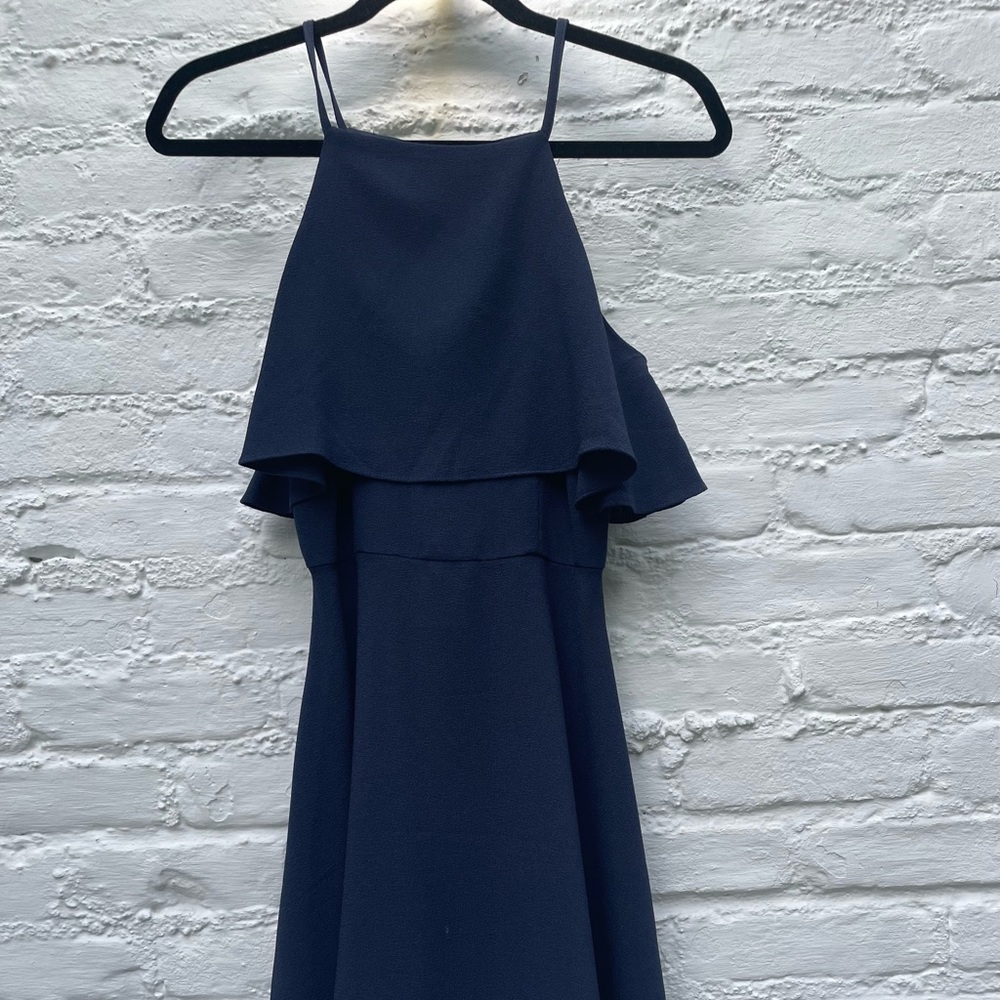 Scrappy navy aqua dress